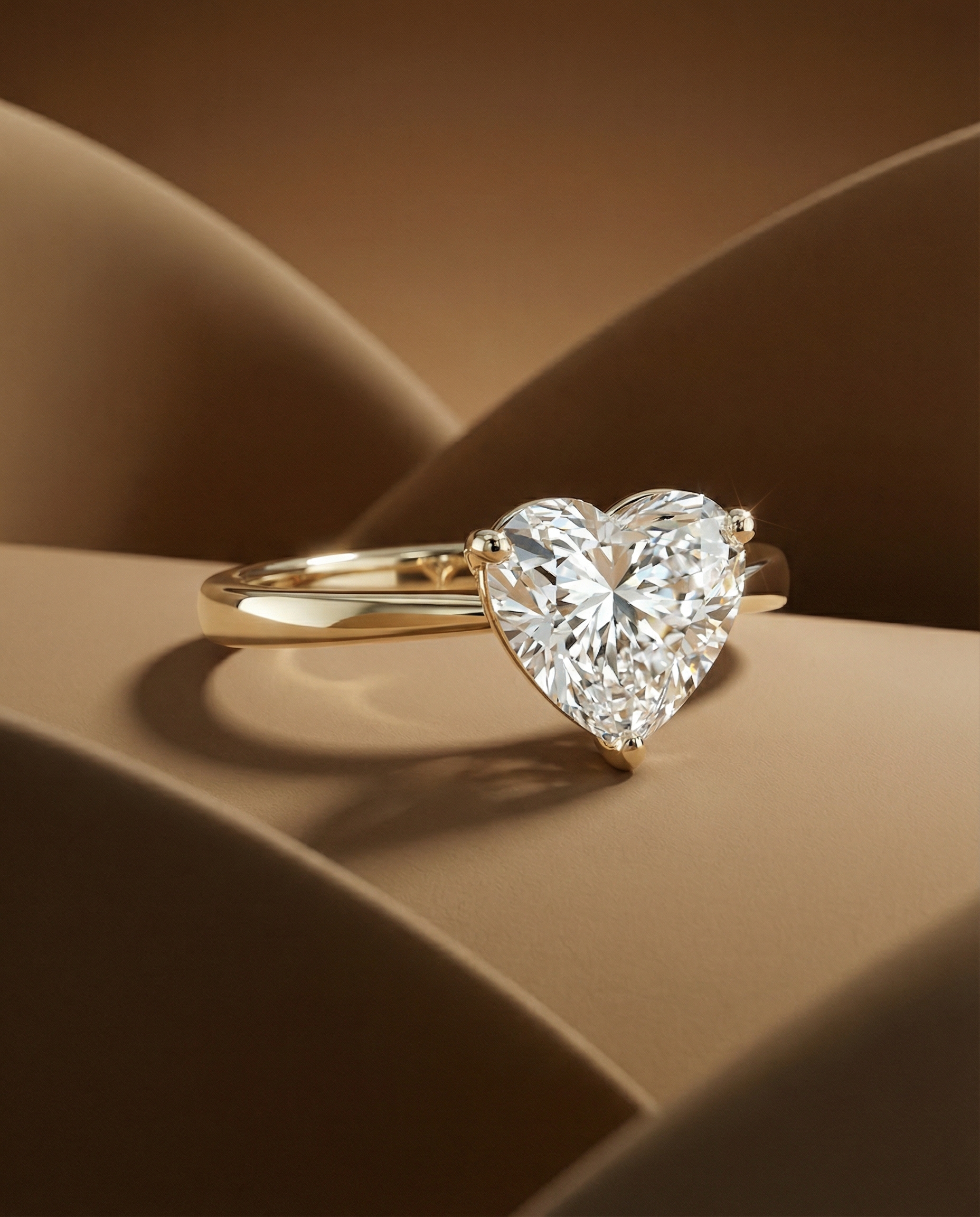 แหวนเพชรเม็ดเดี่ยว เพชรรูปหัวใจ