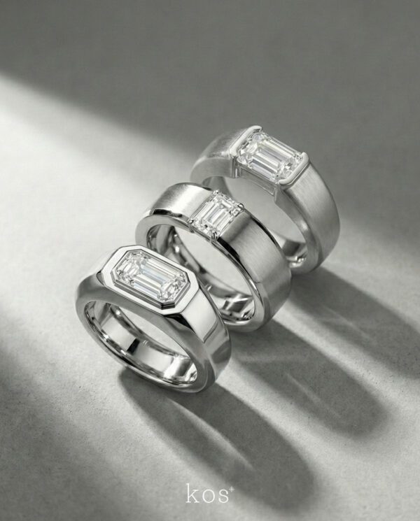 แหวนเพชร Emerald 3 วง