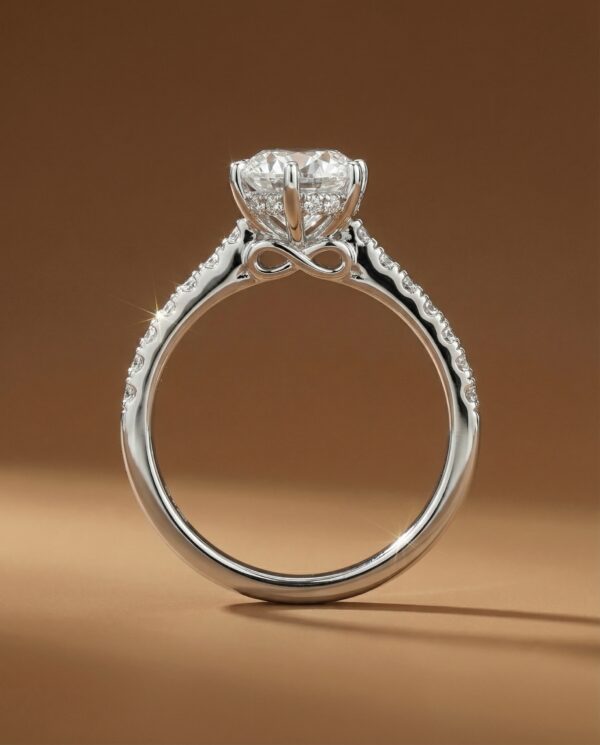 แหวนหมั้นเพชรแท้-ดีไซน์-infinity-ก้านเพชร