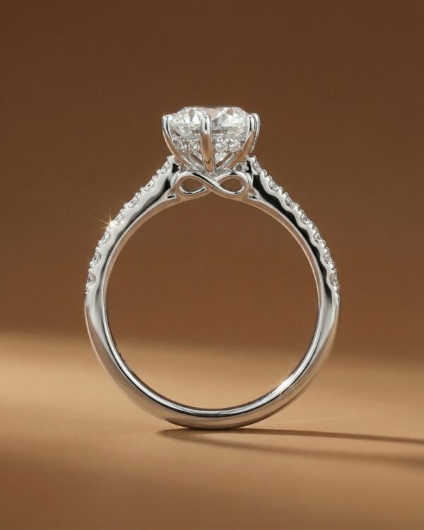 แหวนหมั้นเพชรแท้-ดีไซน์-infinity-ก้านเพชร