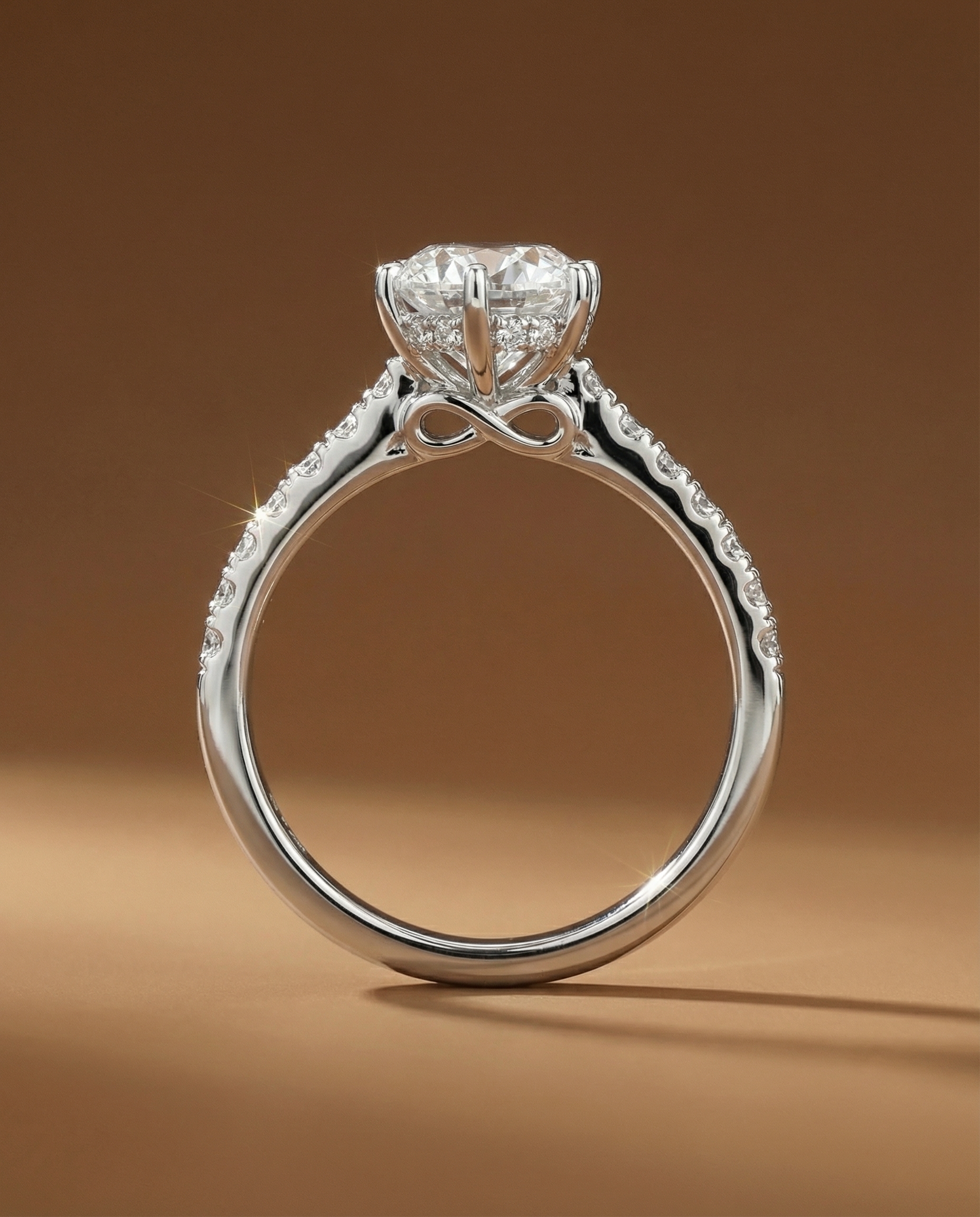 แหวนหมั้นเพชรแท้-ดีไซน์-infinity-ก้านเพชร