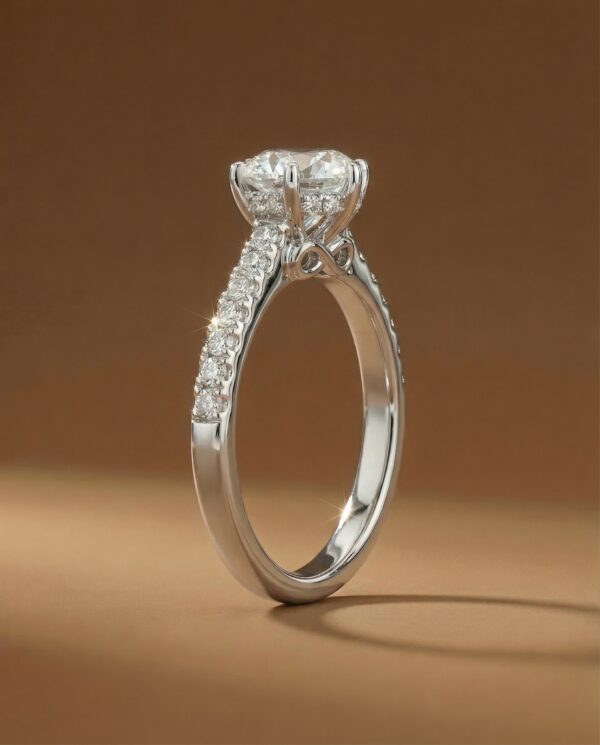 แหวนหมั้นเพชรแท้-ดีไซน์-infinity-ก้านเพชร